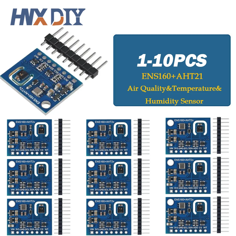 1-10pcs ENS160+AHT21 CARBON Dioxide CO2 eCO2 TVOC Air Quality And Temperature And Humidity Sensor Replace CCS811 For Arduino