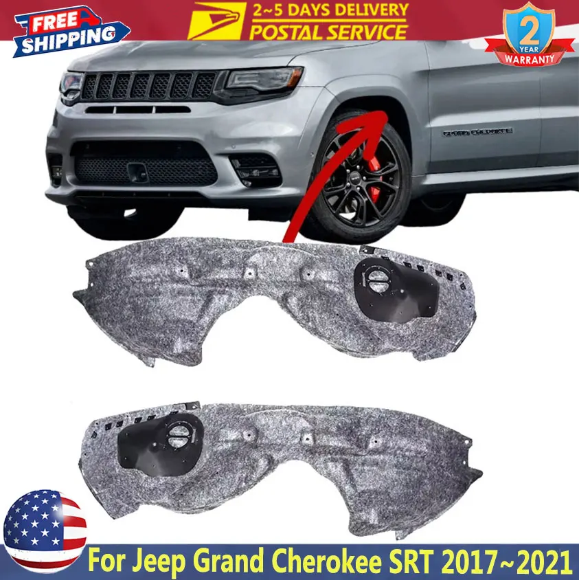 

2PCS Car Tire Fender Right+Left fender liner For Jeep Grand Cherokee SRT 2017~2021 Wheel Fender Flaps Splash Guards With Screw