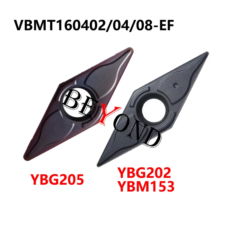 

VBMT160408-EF YBG205 YBM153 VBMT160404-EF YBG202 100% оригинальные карбидные вставки для токарного станка с ЧПУ VBMT 160408 160404 для нержавеющей стали