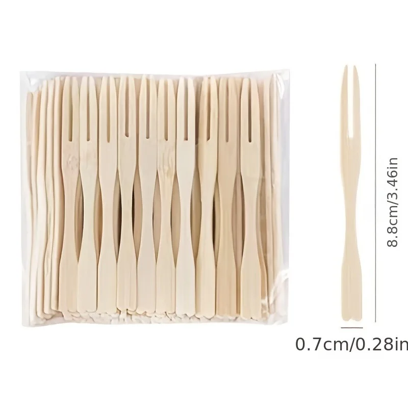 קיסמי עץ חד-פעמיים לפירות וקינוחים 80 יחידות