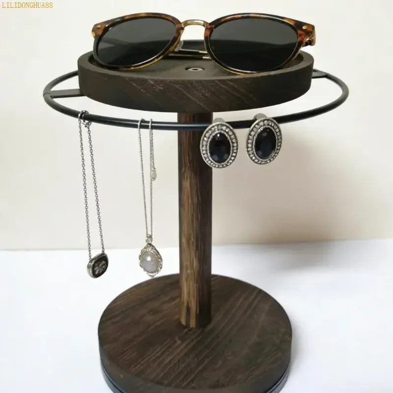 203F Minimalist Paulownia Sunglasses Storage Shelf For Home Or Offices Use