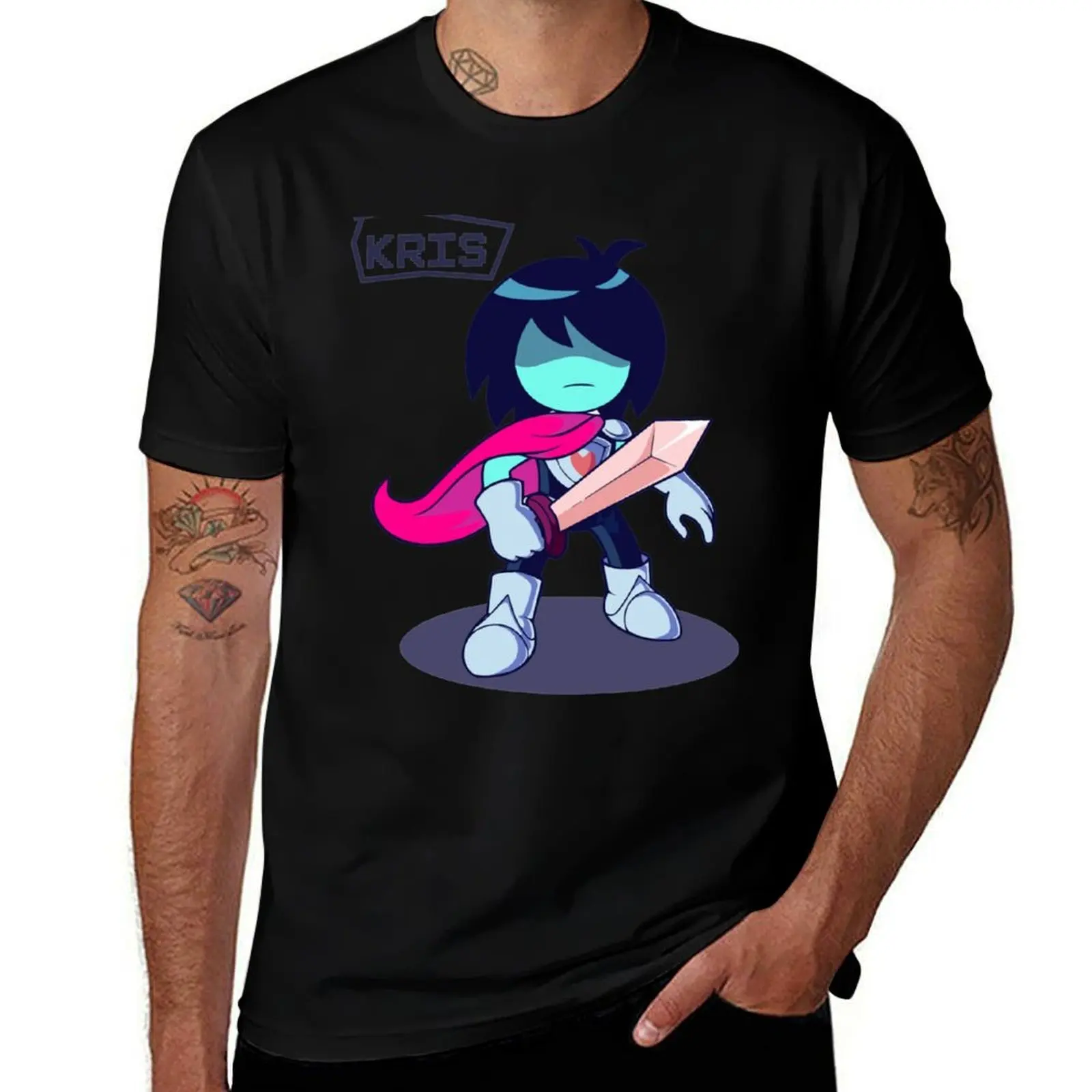 Act Kris Deltarune T-Shirt Minimalist Casual Short Sleeve Top
