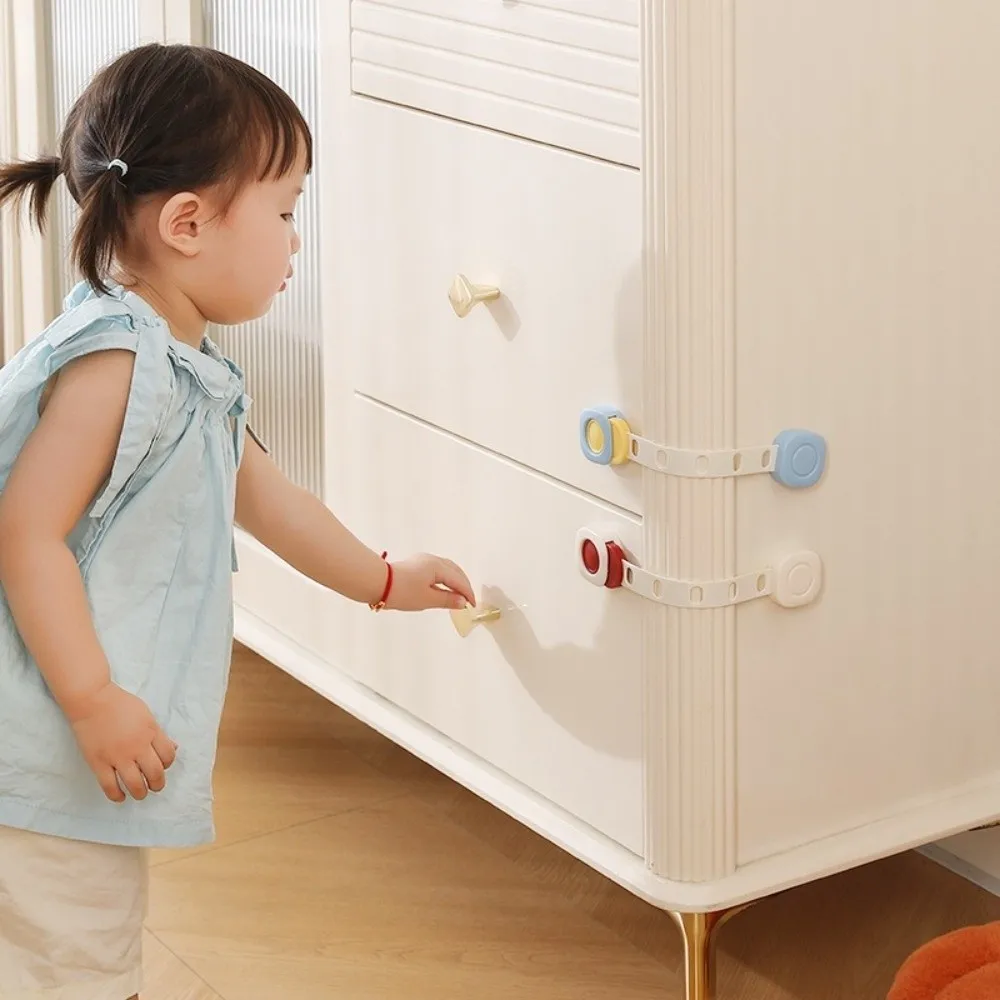 

Anti-Pinching Hand Safety Drawer Lock Easy to Install Plastic Children Safety Lock All-round Protection Drawer Secure Locks