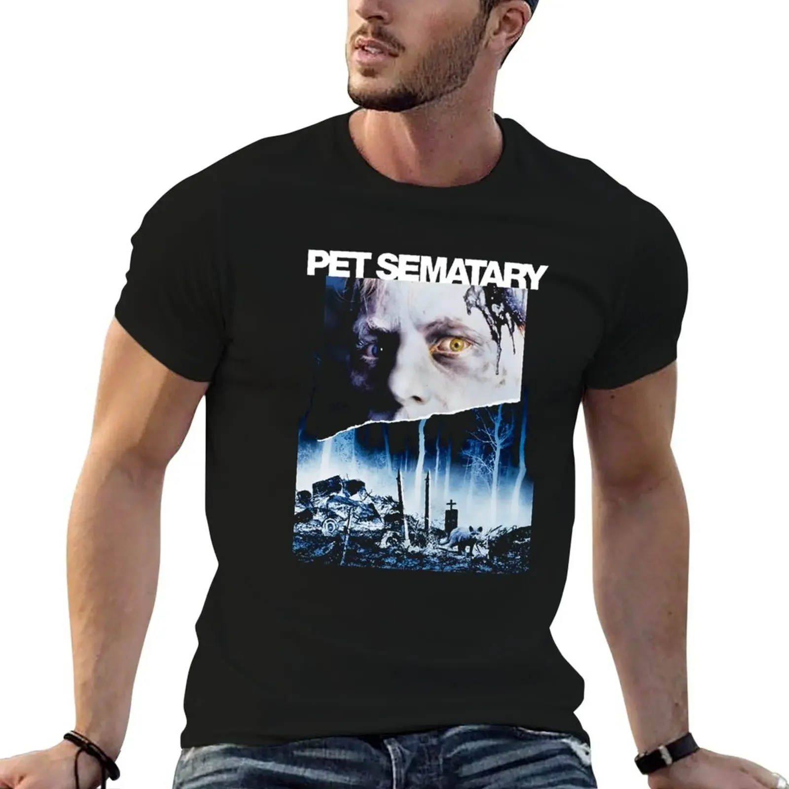 Womens Movie Poster Pet Sematary Shirt T-Shirt anime clothes plain black t shirts for men