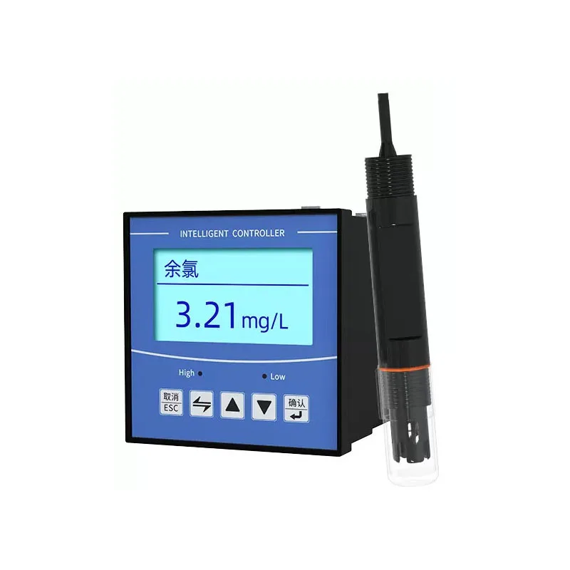 Industrial Residual Chlorine ORP Controller Water Quality Analyzer With Electrode Probe RS485 Modbus 4-20mA Current