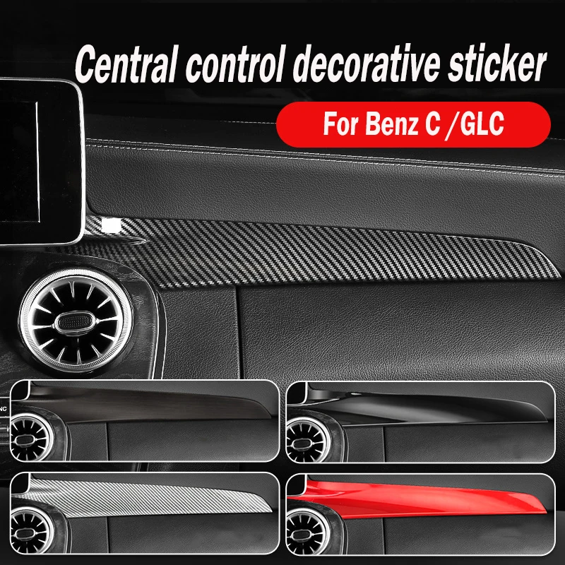 

For Mercedes Benz W205 New C Class C200 GLC260 Central Control Instrument Panel Modification Carbon Fiber Decorative Sticker