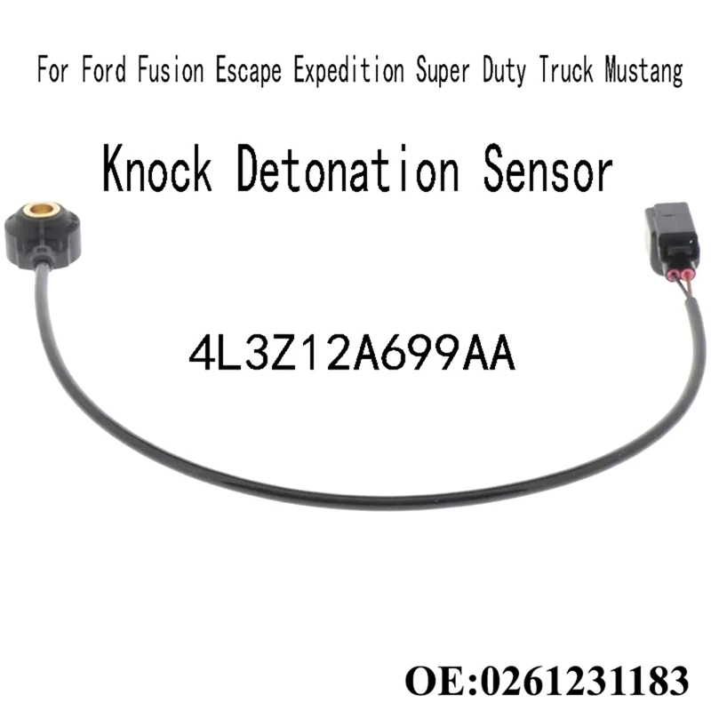 4L3Z12A699AA Knock Detonation Sensor For Ford Fusion Escape Expedition Super Duty Truck Mustang 0261231183 Replacement Parts