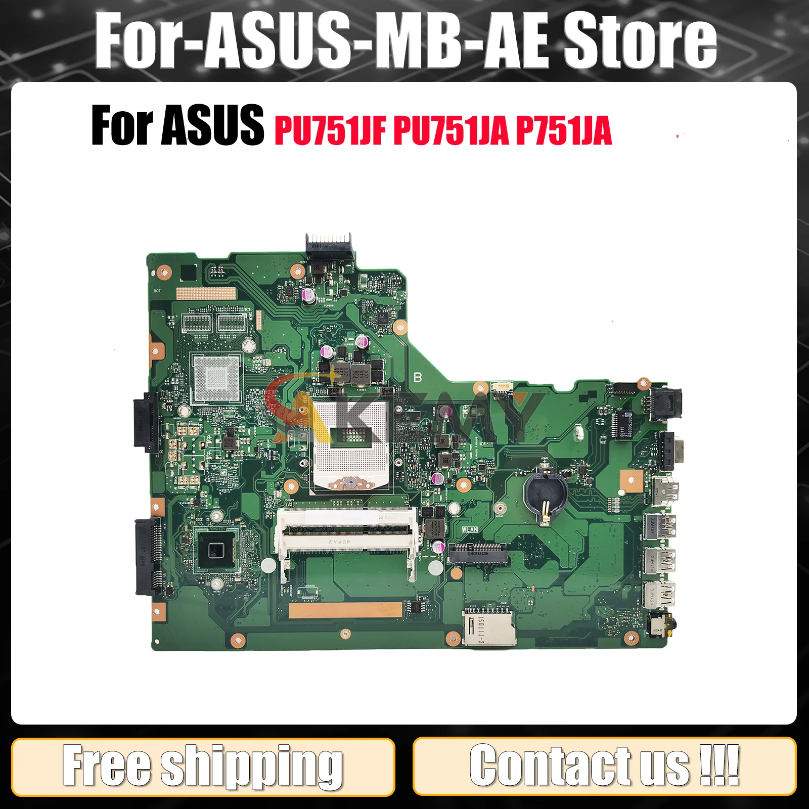 

P751JA Laptop Motherboard For ASUS PU751JA P751JD P751JA PU751JF P751JF P751J Notebook Mainboard 100% tests OK fast shipping stk