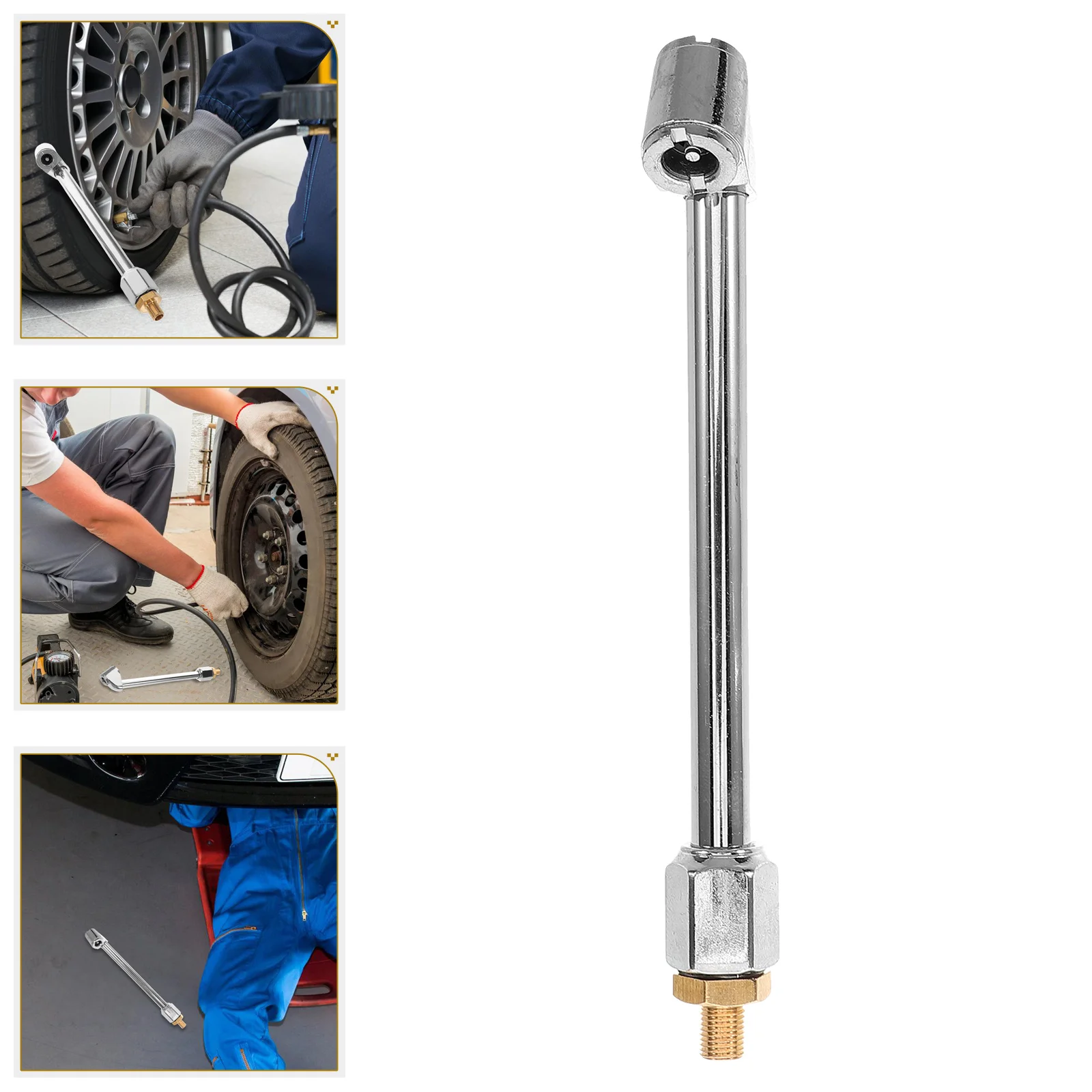 

Поворотный патрон для шин из нержавеющей стали, удлинитель для накачивания шин для автомобиля, мотоцикла, сверхмощное быстрое подключение, эффективный, универсальный, безопасный