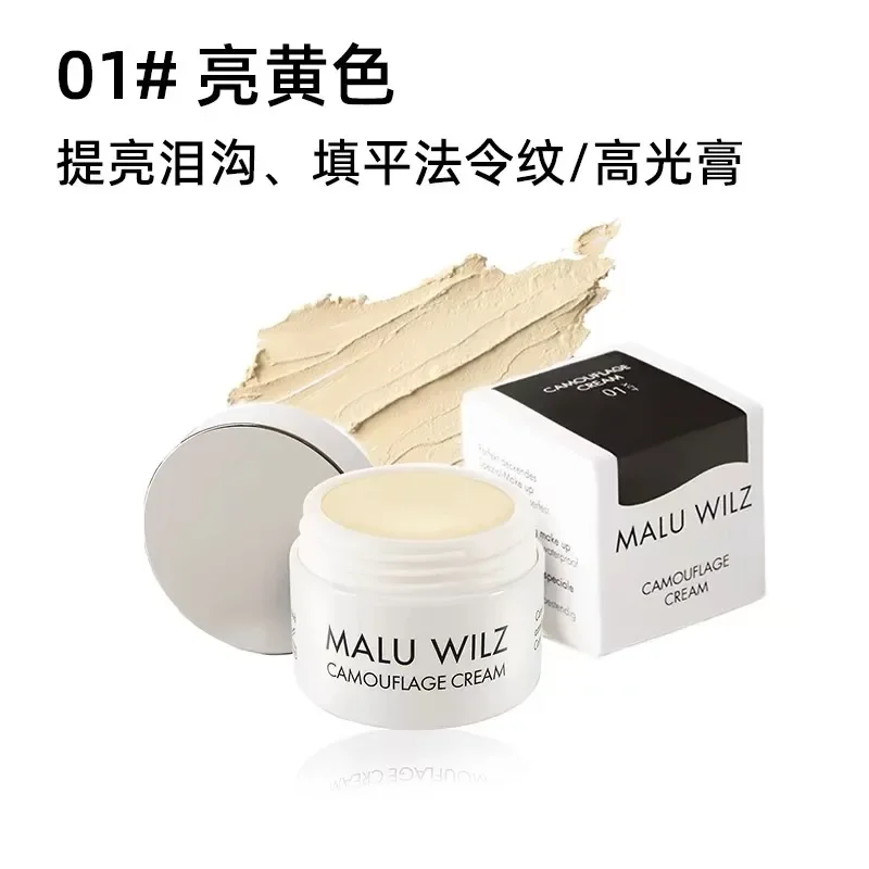 Corrector MALU WILZ, cobertura facial para manchas, ojeras, base recomendada