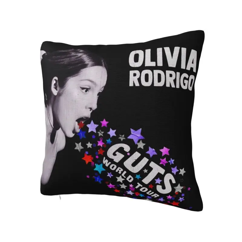 Nordic Olivia Guts World Tour 2024 Cushion Cover for Sofa Soft American Singer Songwriters Throw Pillow Case Bedroom Decoration