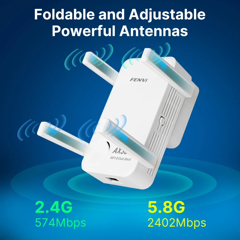 AX3000 WiFi 6 Repeater Roteador Wi-fi 6 Signal Booster 5G 2.4G 802.11ac Gigabit Long Range WiFi Extender Amplifier WPS Easy Set