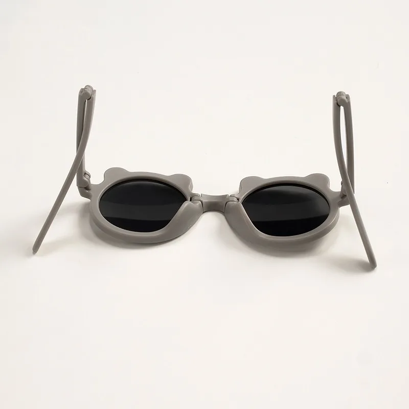 Folding Children's Sunglasses Cute Little Bear Boys Girls Sun Protection Glasses UV Protection Classic Kids Sun Glasse Eyewear