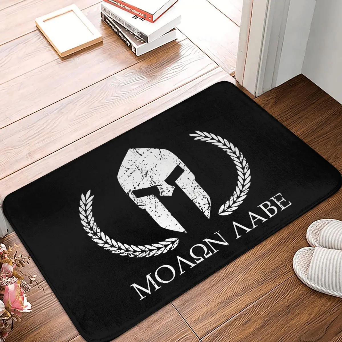 Spartan Cartoon Bedroom Mat Dark Mask Doormat Living Room Carpet Entrance Door Rug Home Decor