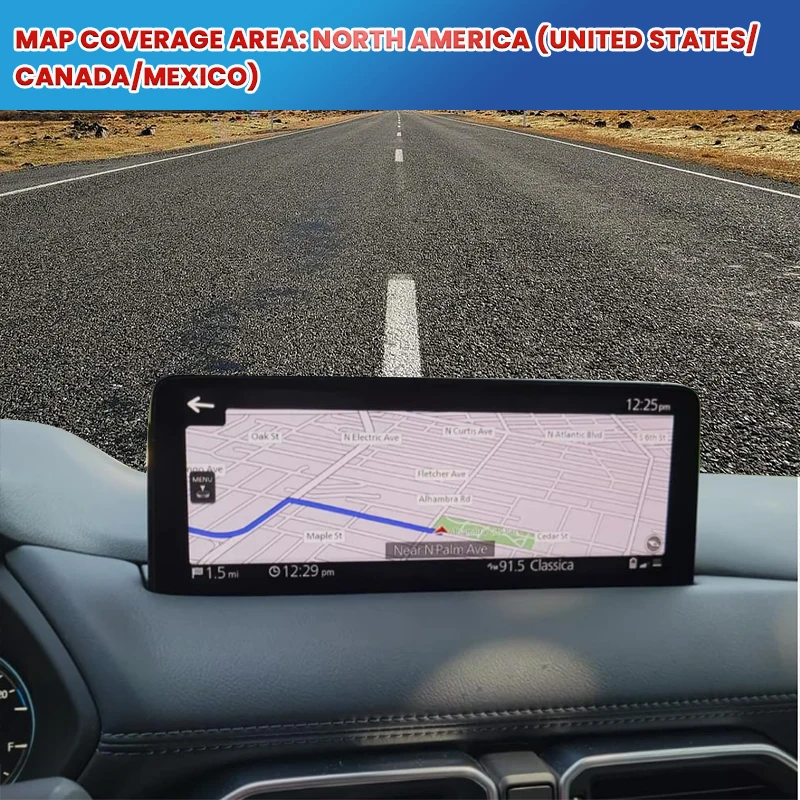 For Mazda Navigation Map SD Card, Compatible with 3/6/CX3/MX5/2016-CX5/CX9, GPS Navigator SD Card North America Map 2023