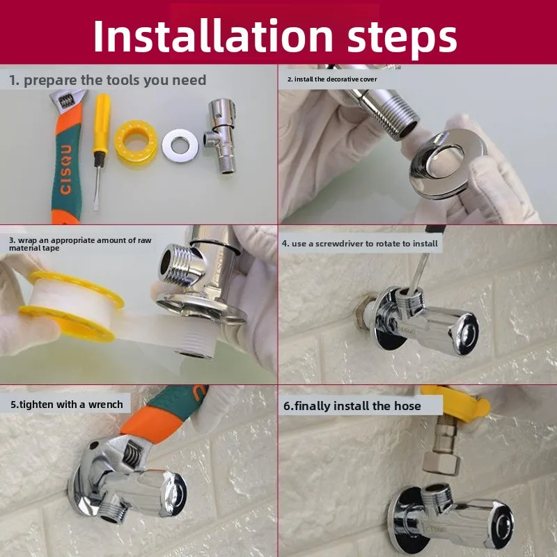 1/2" Hot & Cold Water Angle Valve - Shut-Off Switch for Basin, Solar & Electric Water Heaters