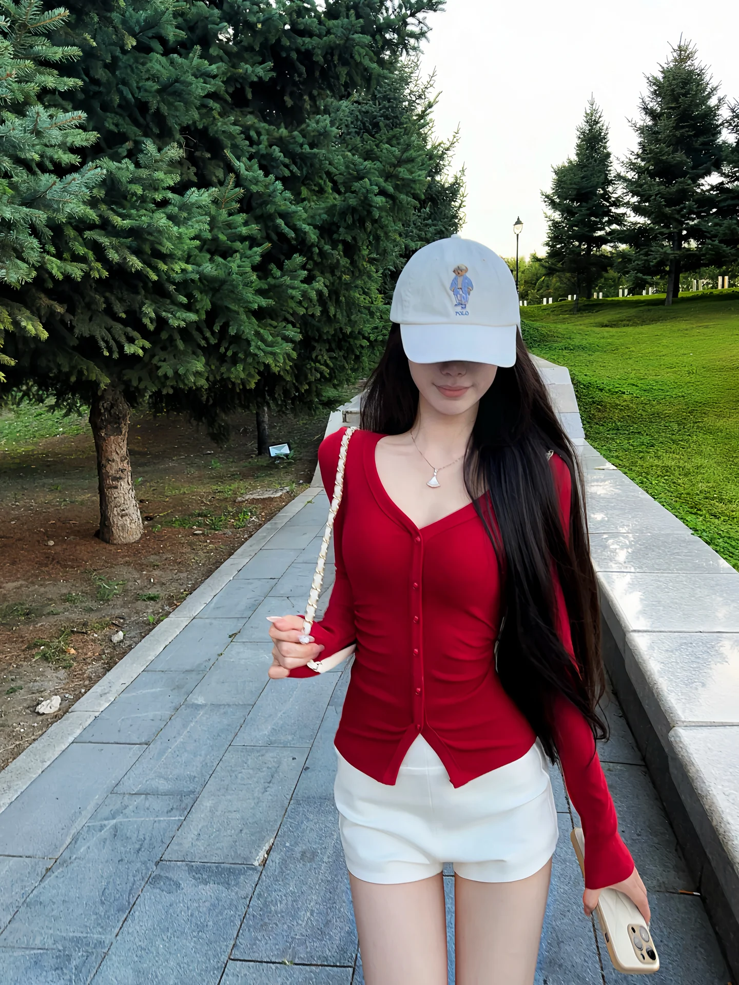 

JAMAIS VU Women's Slim Fit Long Sve Base irt Inner Wear Autumn Winter Soft Cleanfit Sle V Ne Regular Length Knit Top