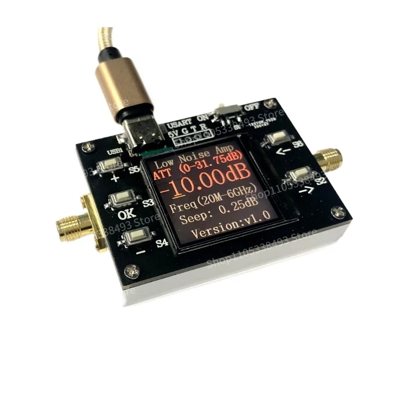 For 20MHZ-6GHZ Low Noise Programmable Gain Amplifier 31.75DB Dynamic Range with Serial Port CNC