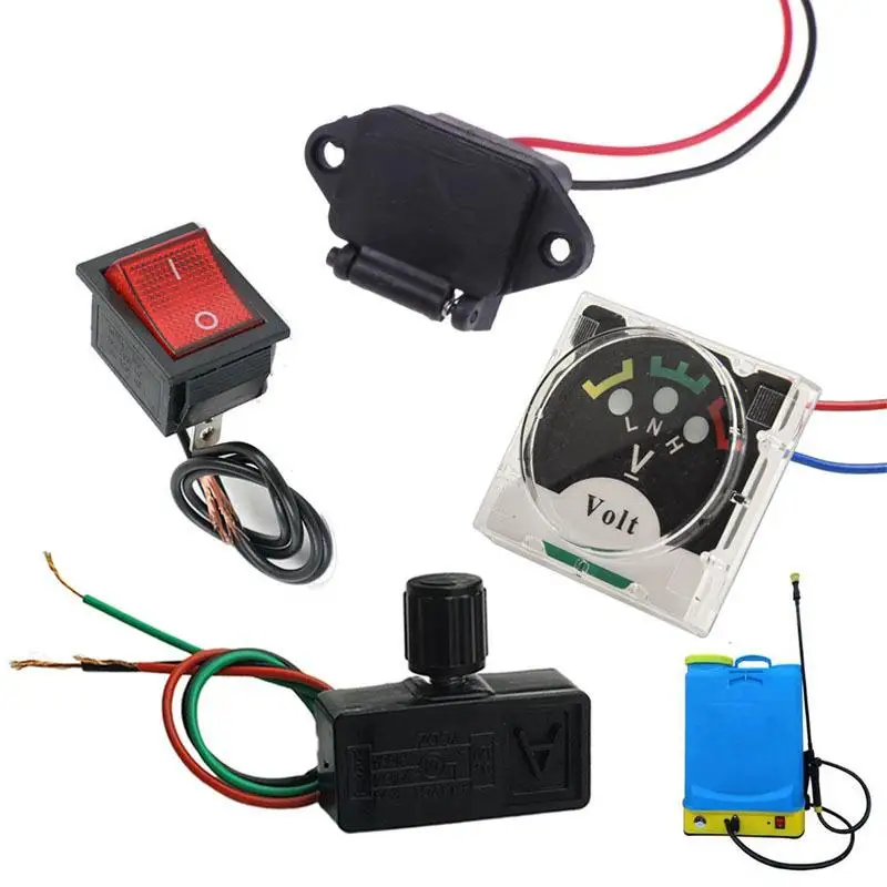 12V Sprayer Flow Control Switch Compact Size On/Off Button Adjustable Speed 1/3/4Pcs for Portable Sprayer Accessory Upgrade