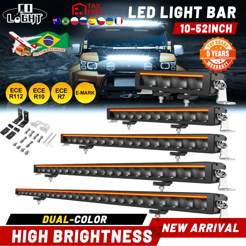 CO LIGHT ECE R112 R10 R7 42“ LED Light Bar 3500K 6500K DRL Combo Beam Off Road Driving LED Work Light for Truck ATV UTV 12V 24V