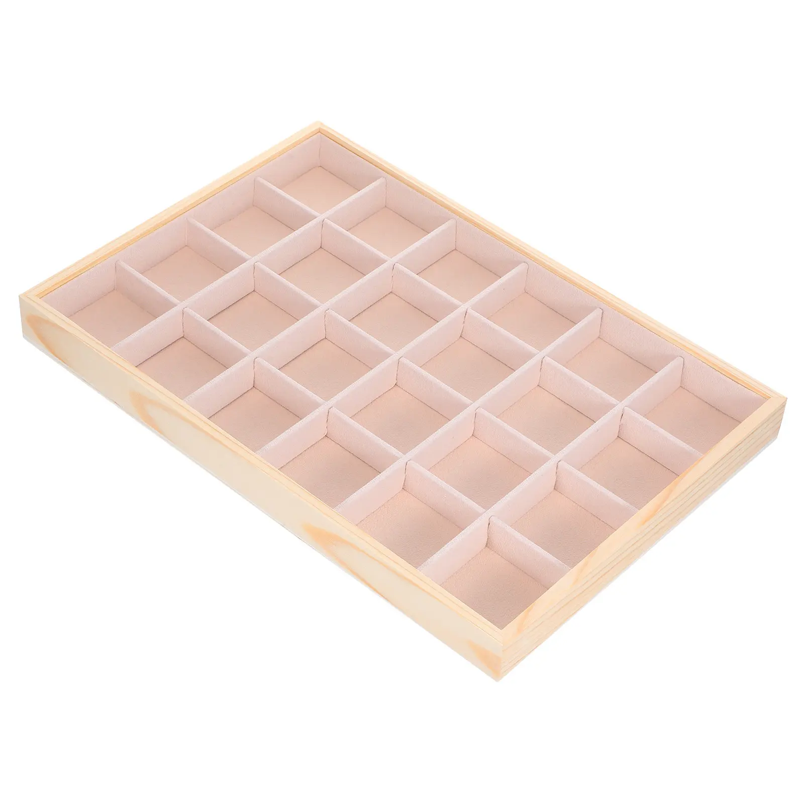 Wood Jewelry Display Tray Natural Grain Elegant Organizer for Rings Necklaces Bracelets Earrings Live Streaming Retail Counter