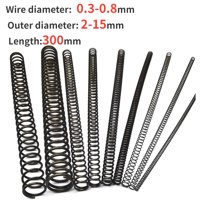 1pcs Small Spring Y-shaped Compression Spring Wire Diameter 0.3-0.8mm Spring Steel  Length 300mm Outer Diameter 2-15mm