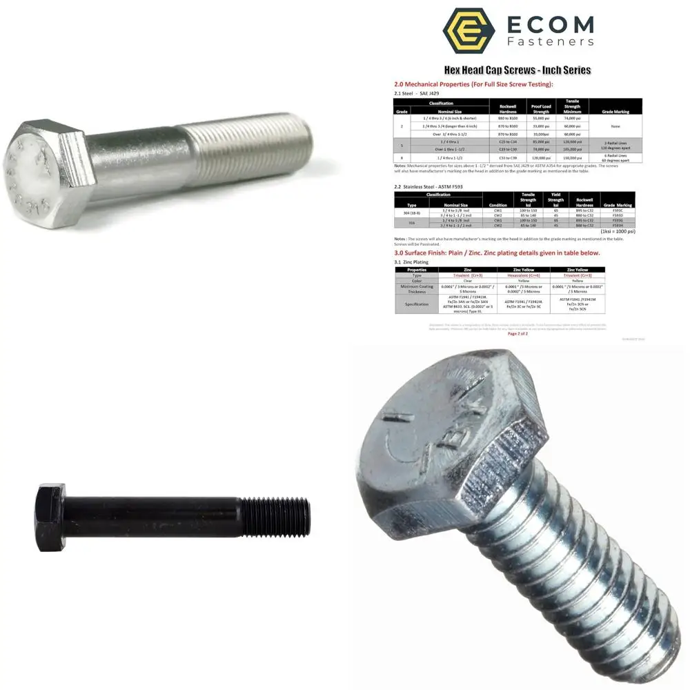 

Stainless Steel 316 Hex Cap Screws 3/8-16 x 1-1/2, 100 Pieces, Coarse Thread, Partially Threaded, 1 Inch of Thread Length, Long-