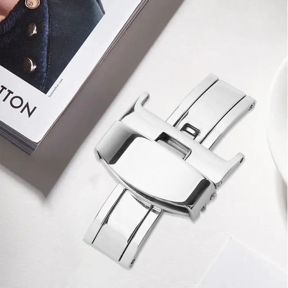Watch Band Fecho Universal Aço Inoxidável Watch Strap Connector Dobre Fivela De Relógio Borboleta Fecho De Implantação Watch Strap