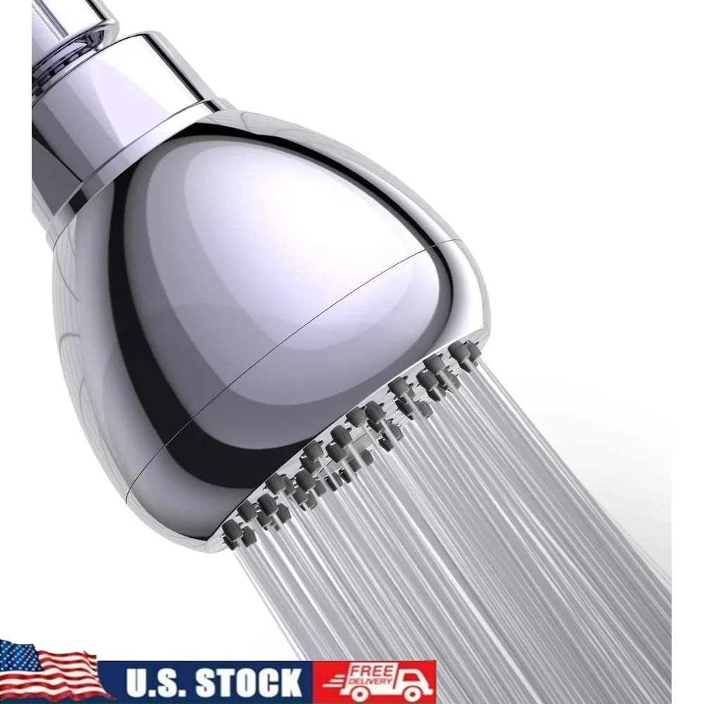 

Душевая насадка высокого давления, 3-дюймовая хромированная отделка, регулируемый угол, поворотный шаровой шарнир, защита от протечек, прочный, легкий, 45 форсунок
