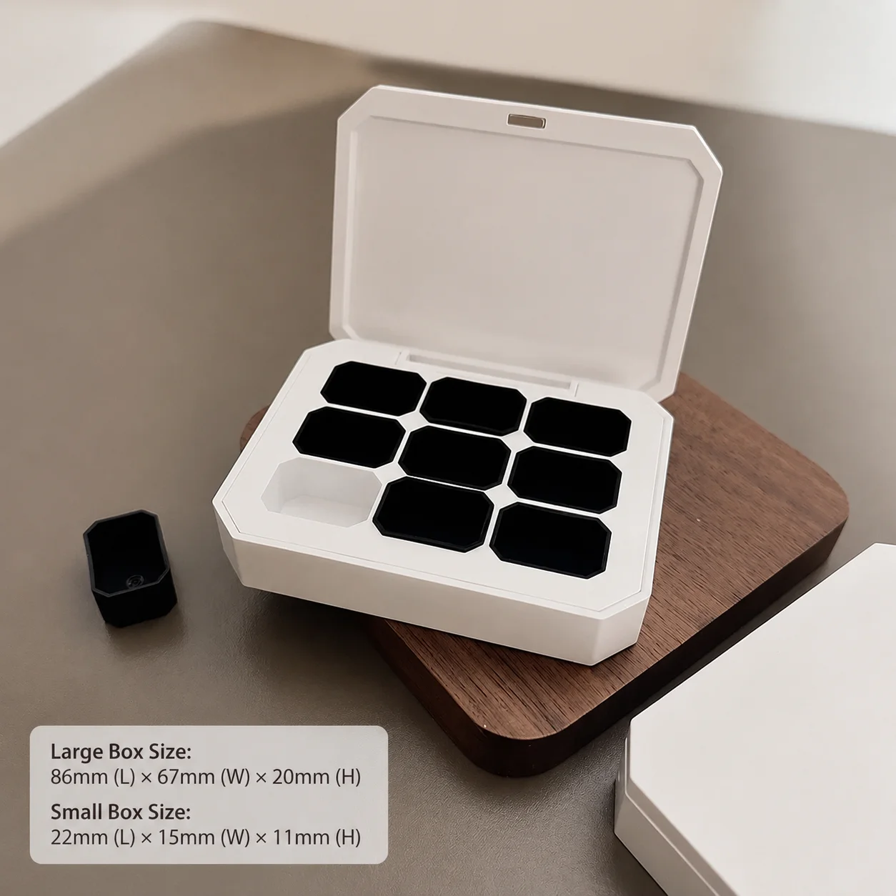 1set Portable Nail Art Palette Nail Gel Storage Box 4/6/9 Grids Empty Nail Polish Container Case For DIY Manicure - view 3