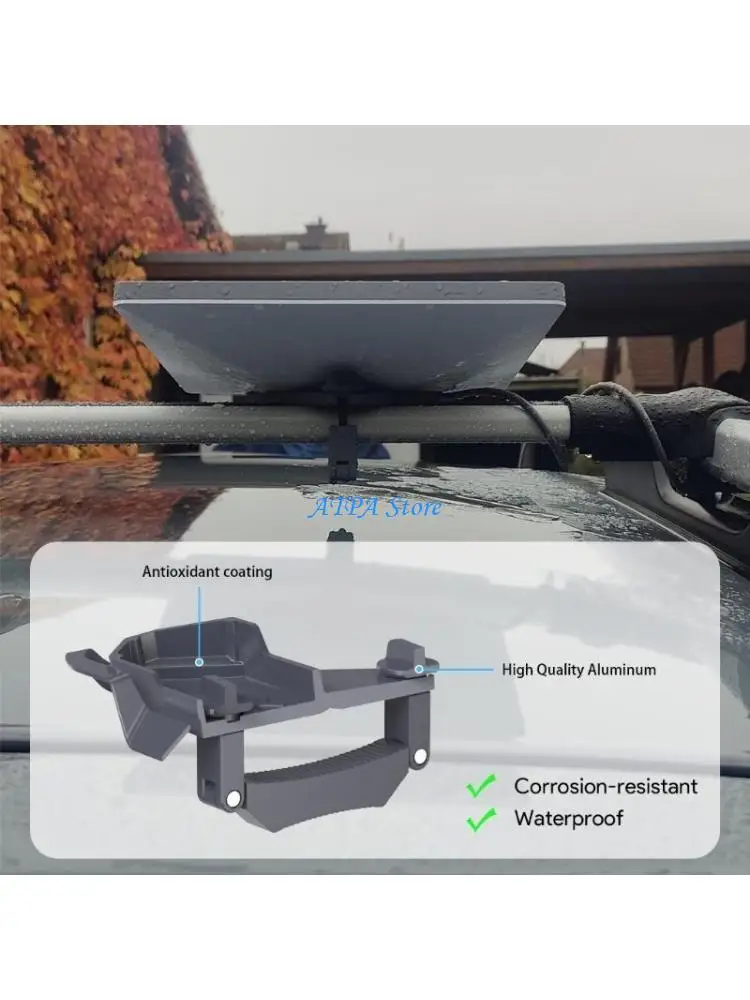 

U13C Aluminum Mount with Adjustable Angles Weather Resistant Roof Mount Aluminum Bracket Simple Installs for Vehicles Fit