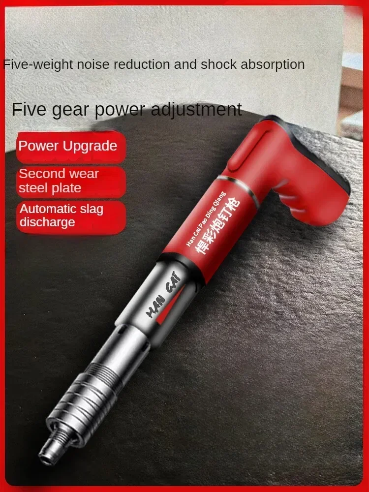 

Professional Mini Nailer Gun for Concrete and Cement Walls with Integrated Muffler A