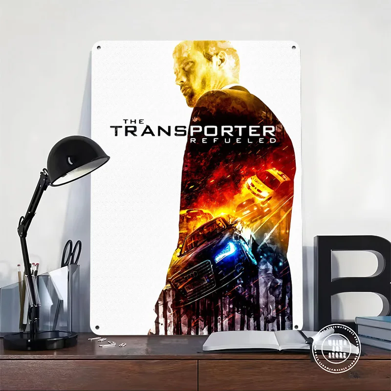 The Transporter Legacy 1 Personalized 3D Textured Metal Poster Wall Art Tinplate Sign for Bedroom Decorations Gaming Decoration