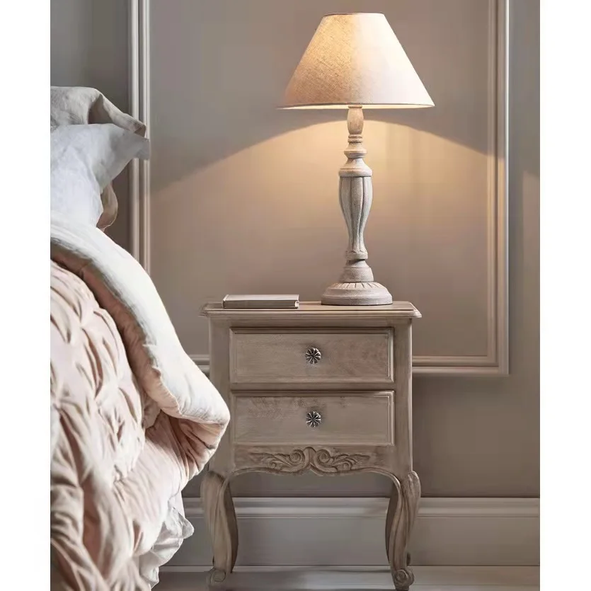 

American country personality creative bedroom table lamp retro old study living room homestay hotel installed lamps