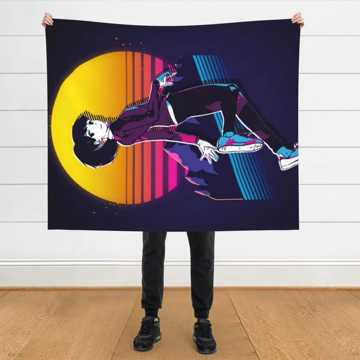 

Digimon Survive - Aoi *80s retro* Throw Blanket Shaggy Blankets Sofas Of Decoration Multi-Purpose Sofa Quilt Blankets