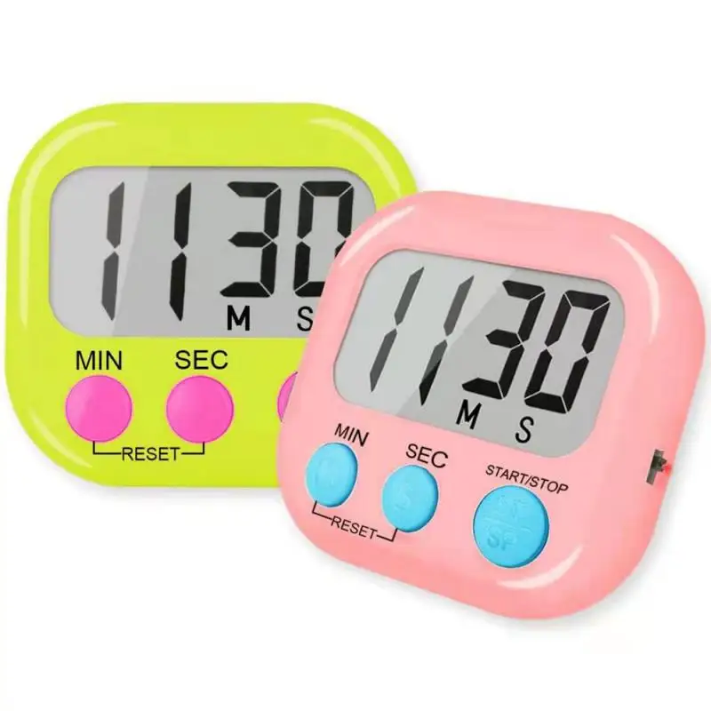 LED Counter Manual Electronic Countdown Sports Magnetic Digital Timer Kitchen Cooking Shower Study Stopwatch Display Alarm Clock