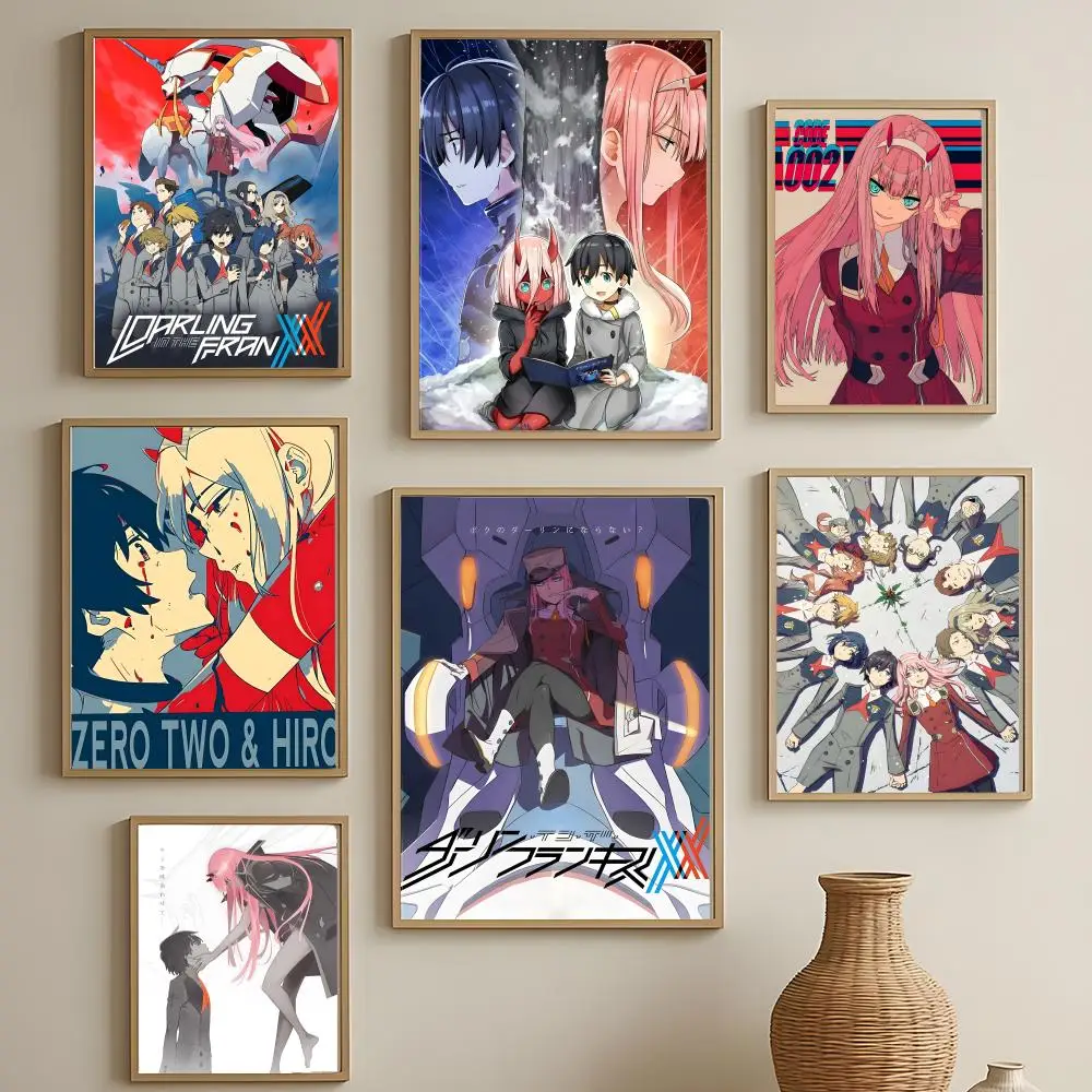 ملصق أنيمي D-DARLING الشهير في F-FRANXX متعدد الاستخدامات عالي الدقة مقاوم للماء جدار الفن ديكور ذاتي اللصق لأي مساحة هدية مثالية #2