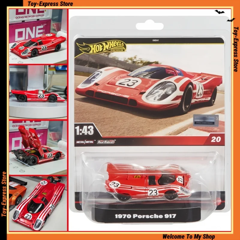 Hot Wheels Model Samochodu 1:43 Car Culture 1970 Porsche 917 Hotwheels Real Riders Model Pojazdu Odlewany ze Stopu Kolekcjonerski Zabawka dla Dzieci