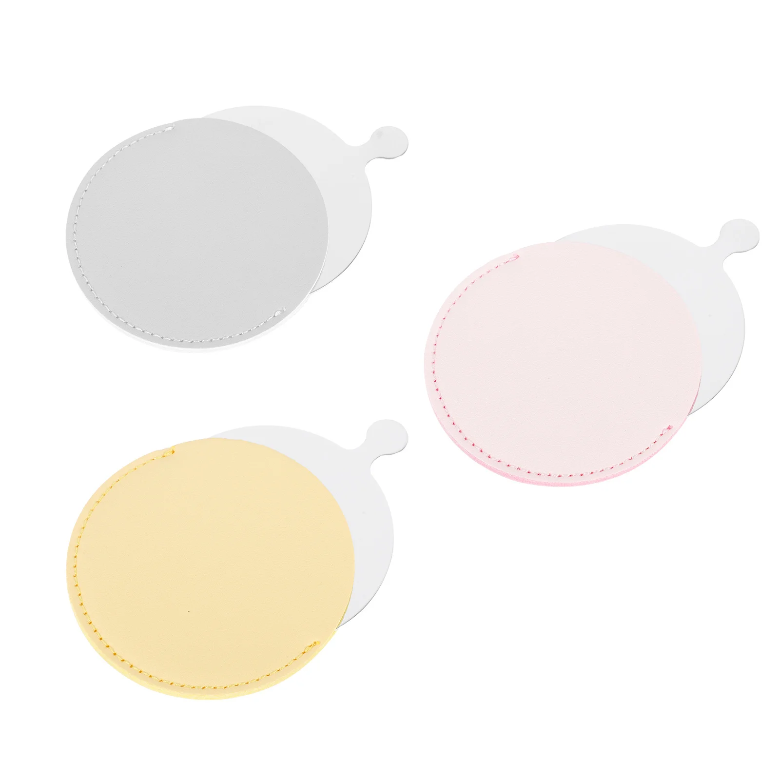 3 pçs portátil compacto mini espelhos de maquiagem pequeno bolso redondo espelho de viagem leve feminino espelho compacto