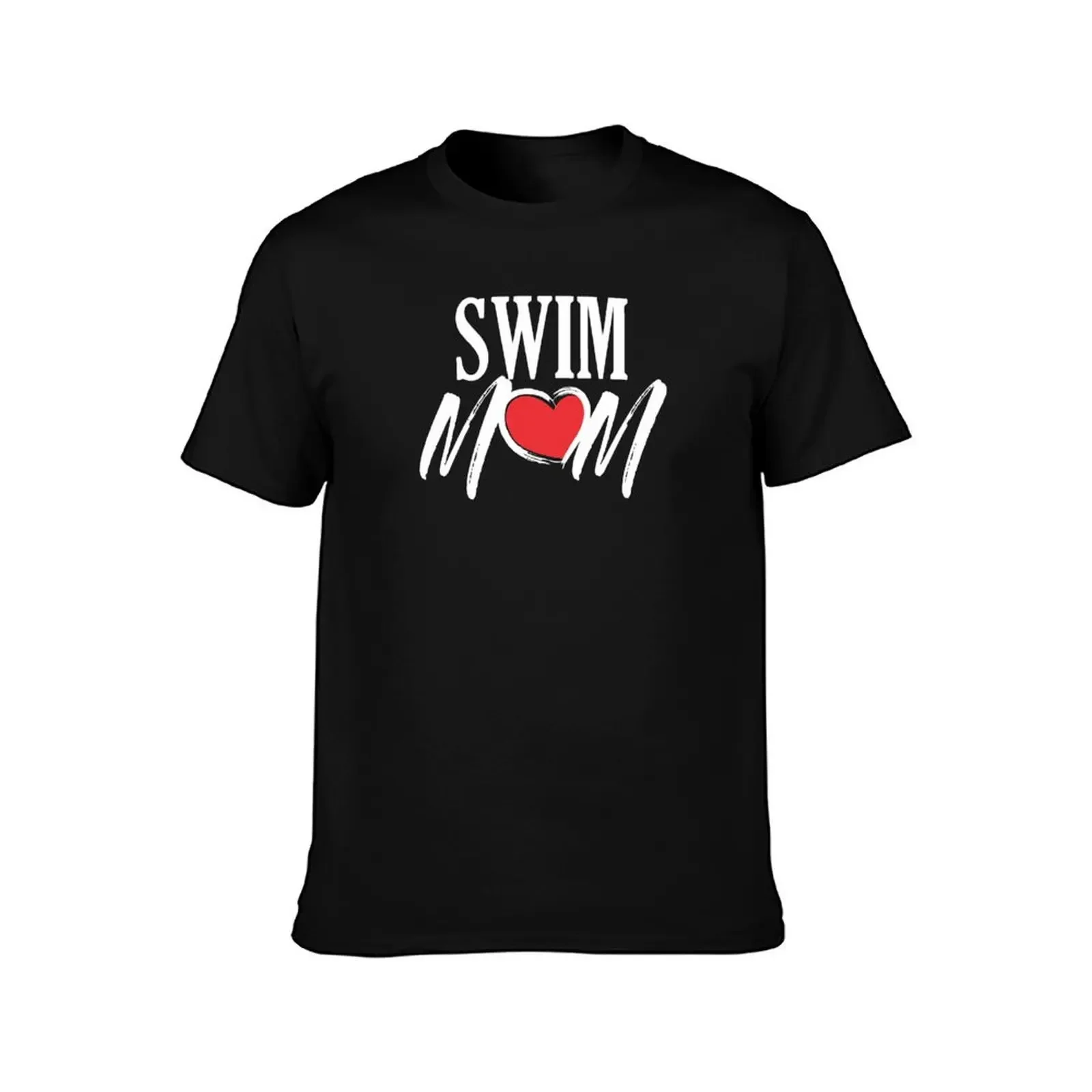 Swim mom funny swimming heart mothers day gift for swim team T-Shirt blanks graphic t shirt vintage Men's clothing