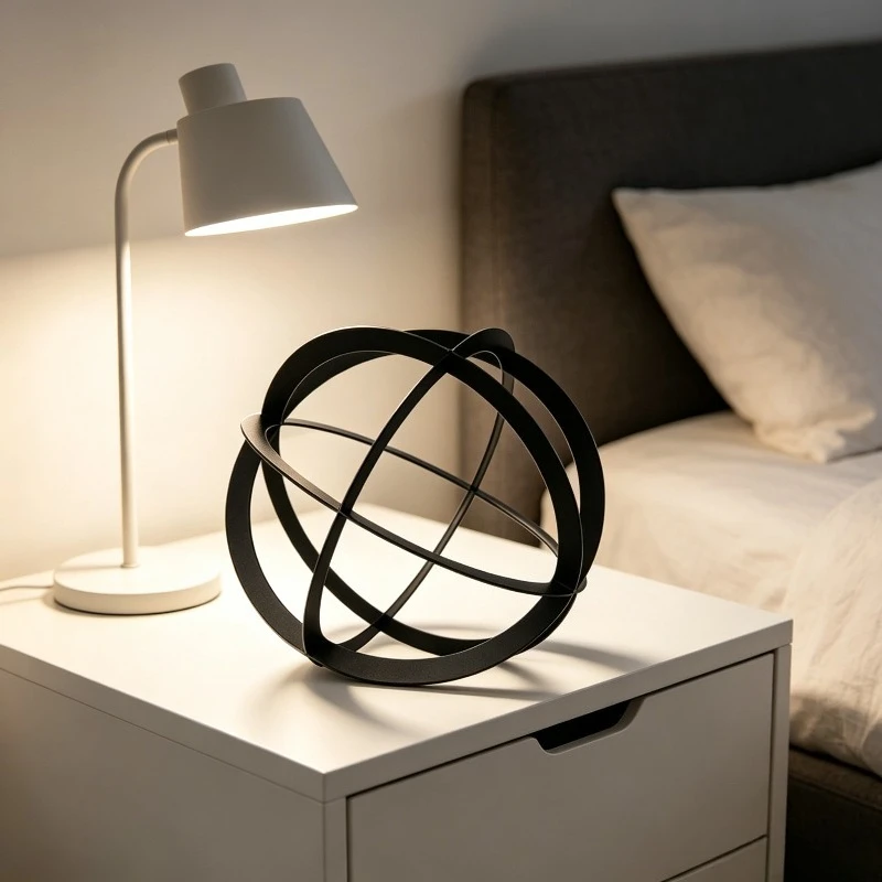 

Modern Abstract Art Ornament Living Room Coffee Table Decoration Figurines Metal Home Decor Ring Table Accessories Figurines
