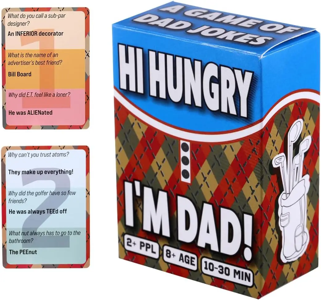 HI Hungry… I\'m DAD, Dad Jokes Card Game for Kids, Card Games for Families Party Games, A Gift for Fathers with 594 Funny Jokes