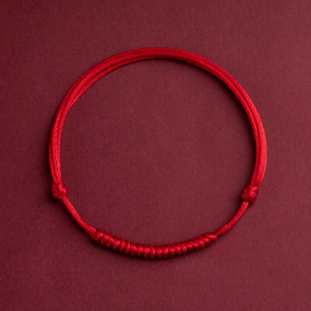Tibetan Buddhist Bracelets for Women and Men Hand Braided Red Rope Bracelets Protection Adjustable Luck Faith Couple Friendship