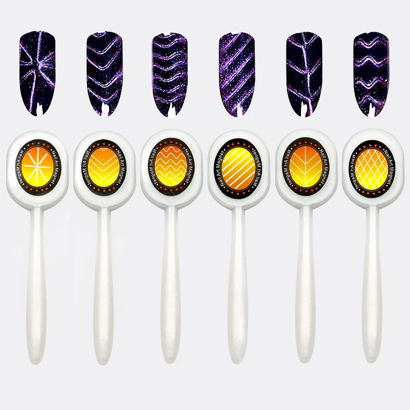 1/4/5/6Pcs Nail Magnetic Cat Eye Magnet Cube Nails Strong Multiple Pattern Nail Art For UV Gel Polish Nails Art Design