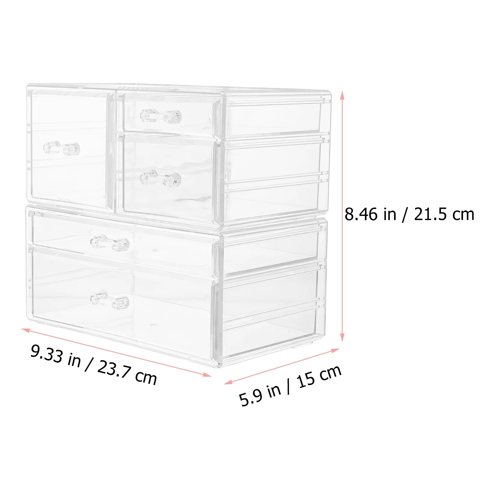 

Storage Box Drawer-Type Desktop Jewelry Organizer Transparent Multi-Layer Makeup Case Household Makeup Box