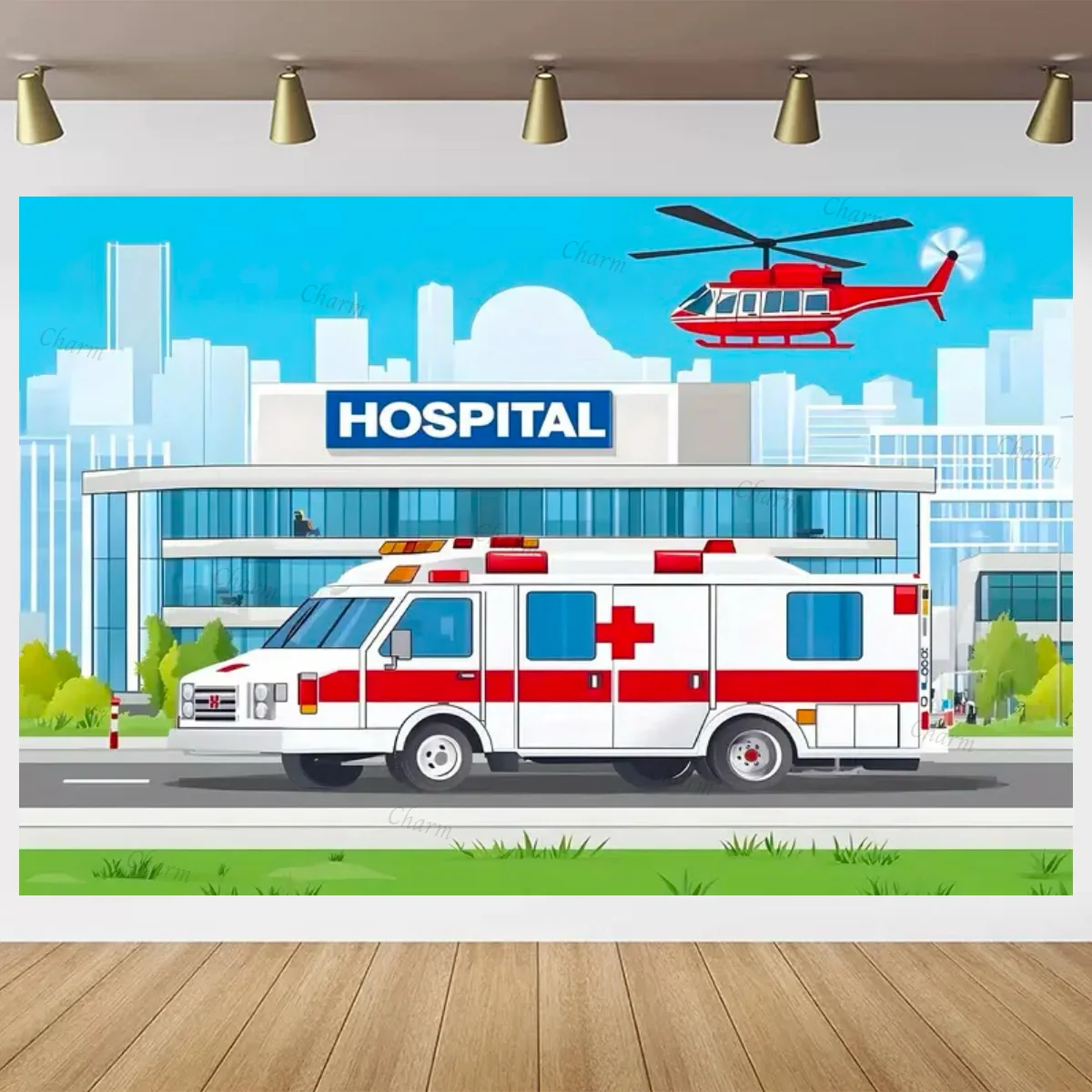 Nurse Graduation Theme Background Hospital Nursing College Graduation Party Decoration Ambulance Photography Exhibition Props