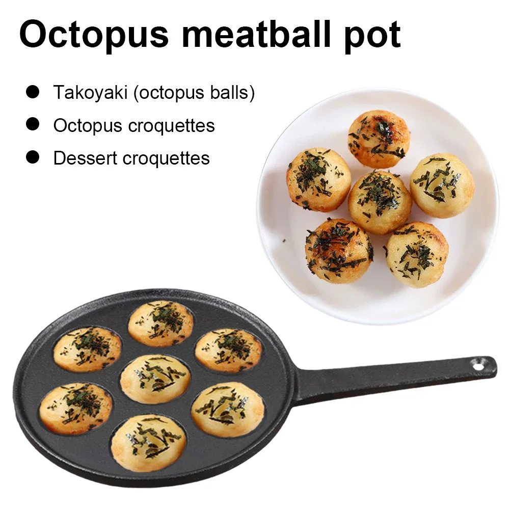 

7 Holes Non Stick Baking Forms Mold Pan Takoyaki Grill Pan Plate Octopus Baking Machine Cooking Grill Baking Pan Kitchen Gadgets