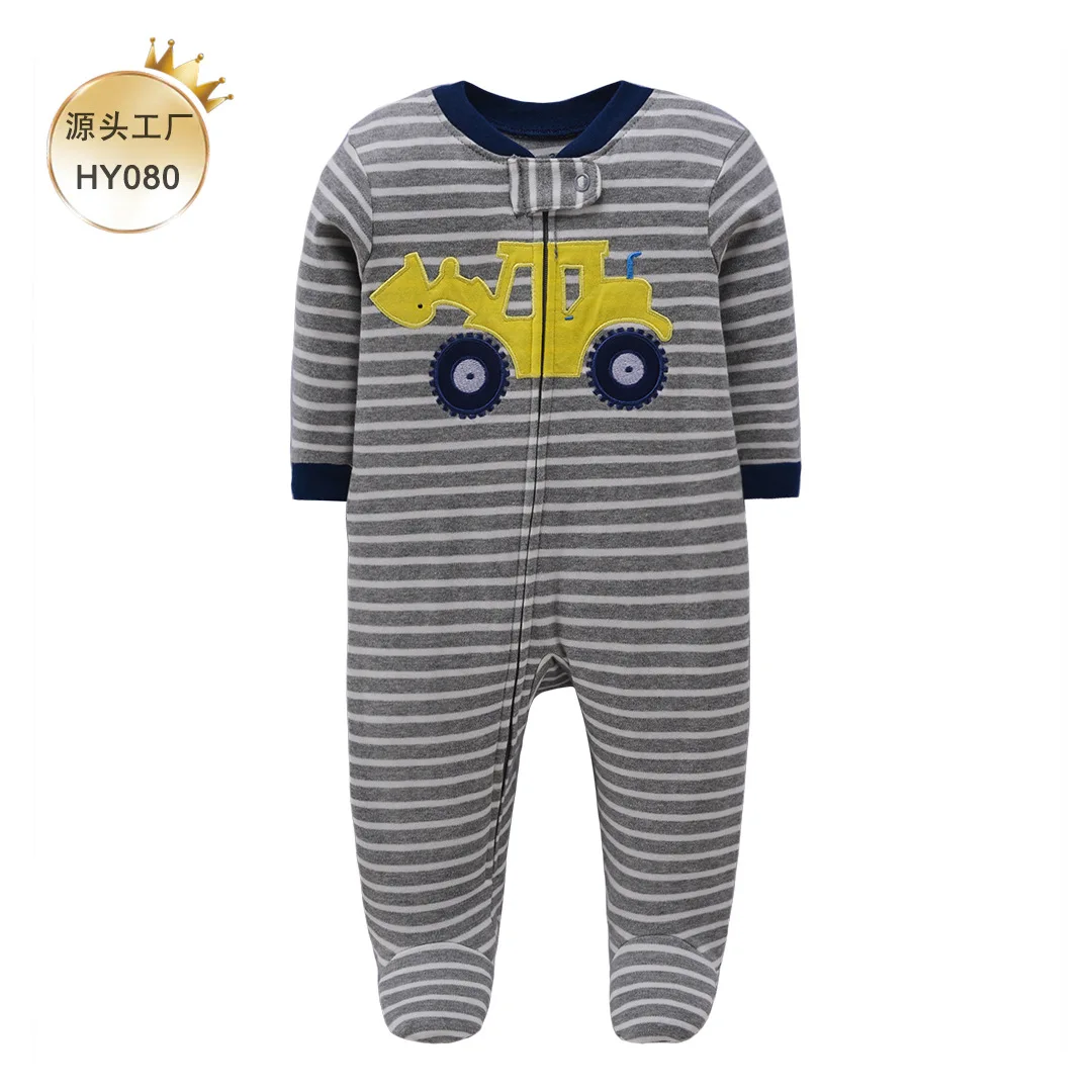 New Baby Pajamas Zipper Cotton Romper Foot Cover Newborn Boys Jumpsuit Bebe Items Girls Outfit 0-12m