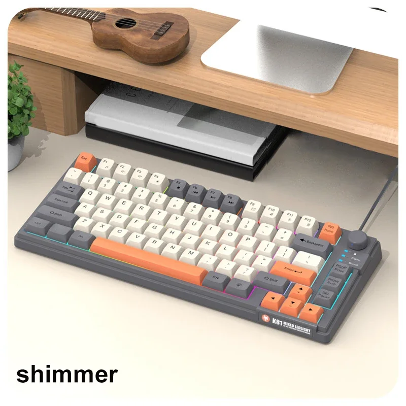 Customizable Settings Mechanical Gaming Keyboard Customizable Gaming Keyboard Multi-function Knob Brightness Adjustment