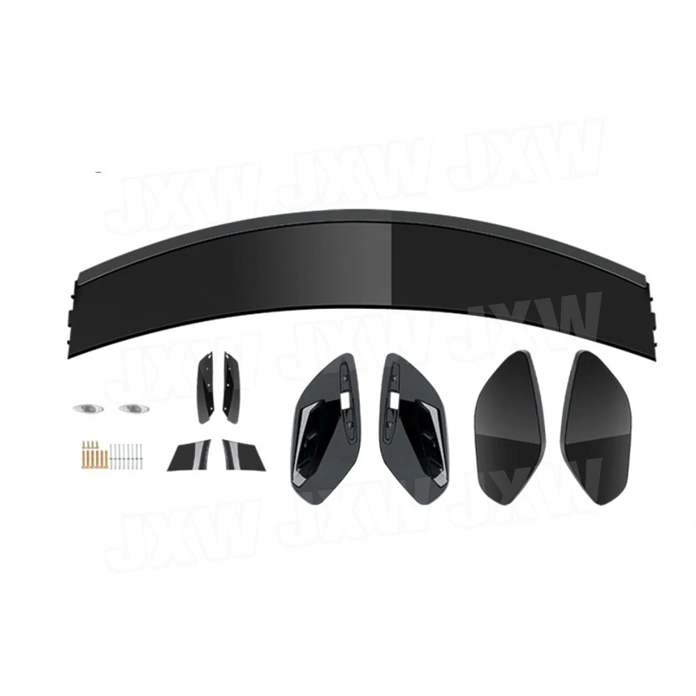 JXWANCF ABS أسود لامع خلفي الجذع الشفاه سبويلر لبنز A-Class A180 A200 A260 W176 لأجنحة المفسد الخلفي AMG ABS